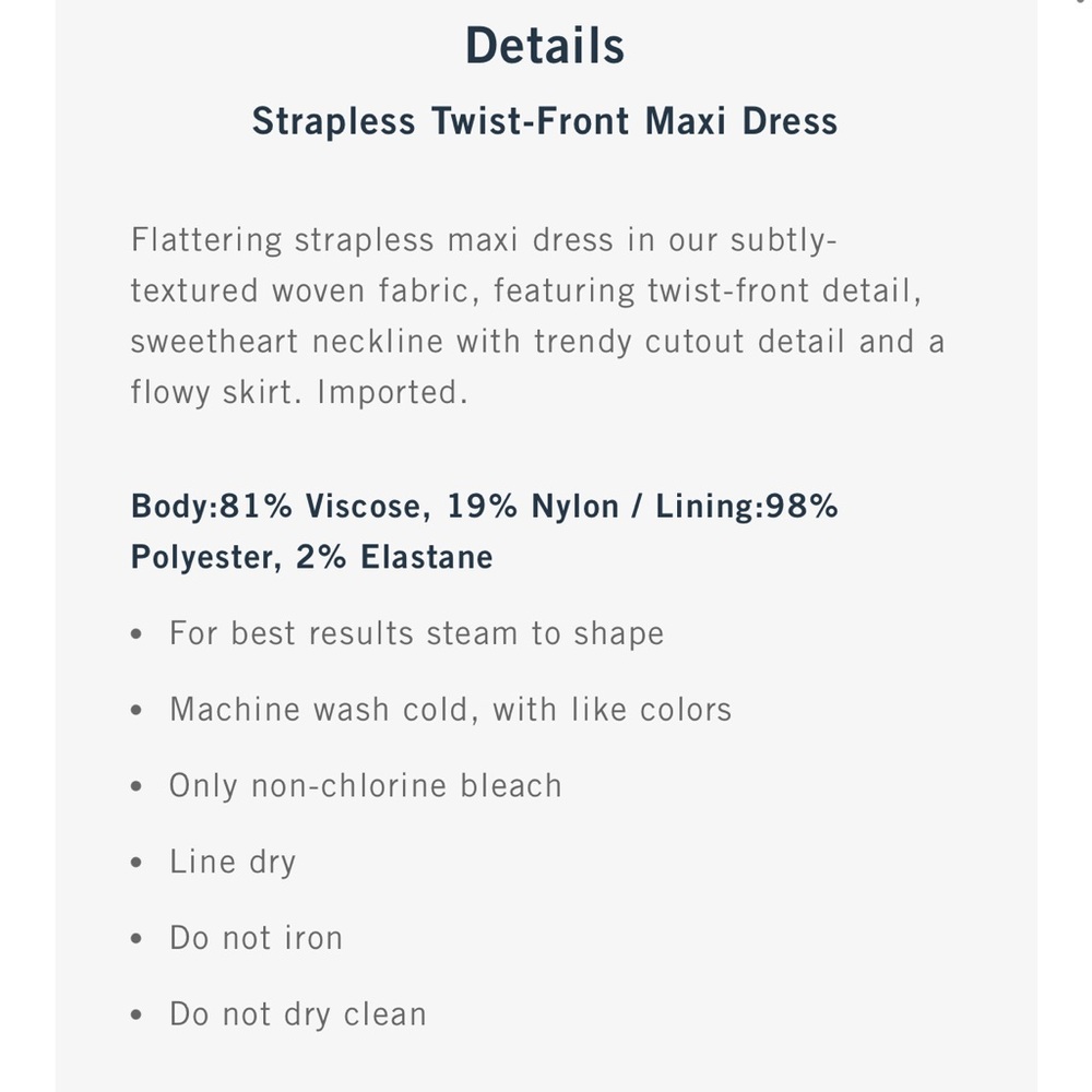 Strapless front twist dress - Picture 7 of 10